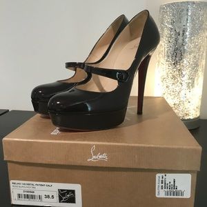 Christian Louboutin Relika Burgundy Patient Leath